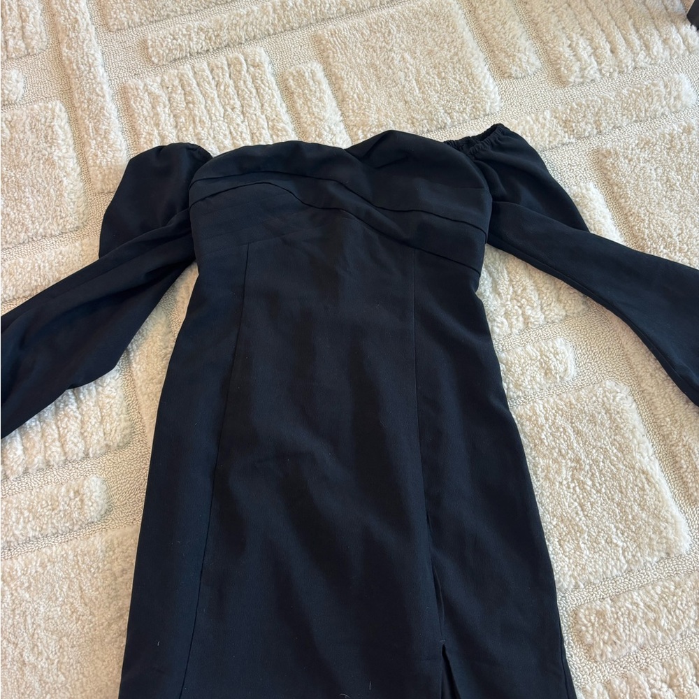 Black off shoulder dress